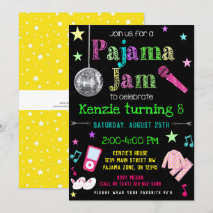 Pajama Sylt Party Inbjudan - PJ Dance Party Inbjud