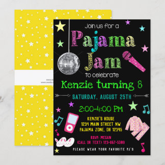 Pajama Sylt Party Inbjudan - PJ Dance Party Inbjud