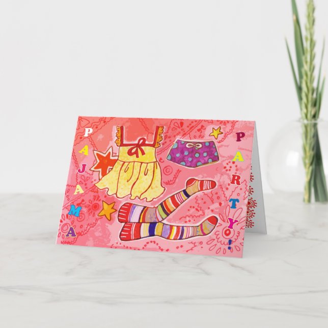 Pajamapartyinbjudan Inbjudan (Framsida)