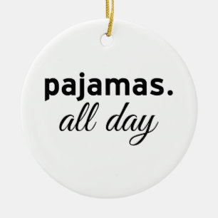 Pajamas all dag julgransprydnad keramik