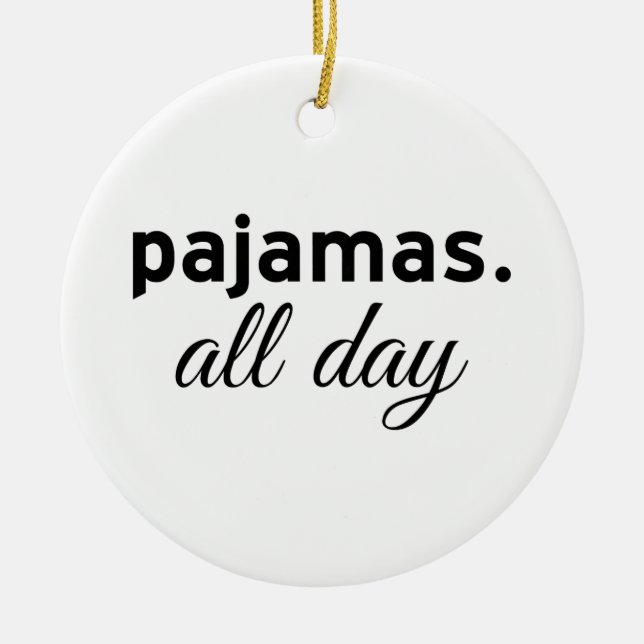 Pajamas all dag julgransprydnad keramik (Framsidan)
