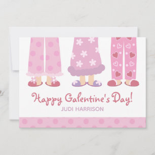 Pajamas Alla hjärtans kort i lycklig Galentine