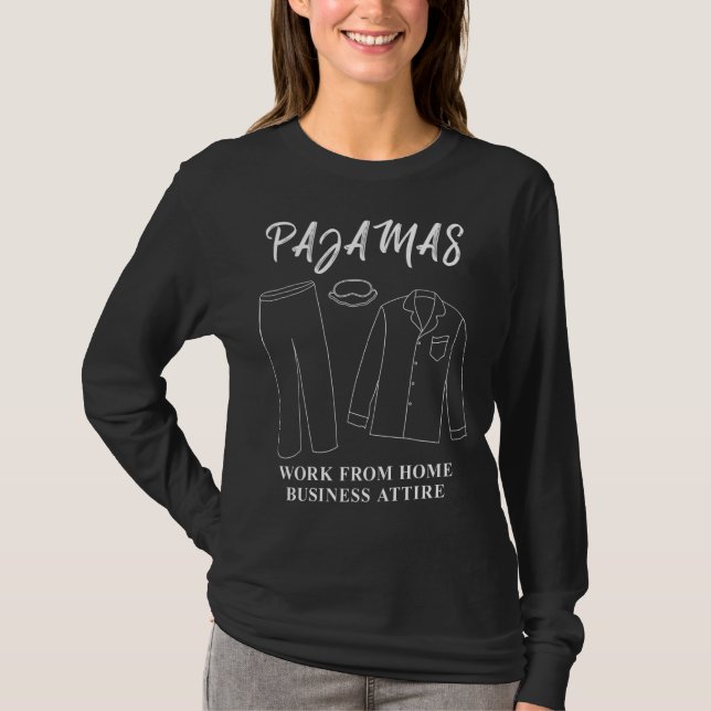 Pajamas-arbete i hemmet t shirt (Framsida)