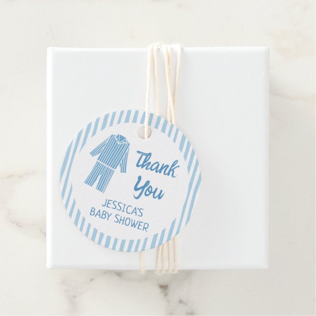 Pajamas Breakfast Boy Baby Shower Gåvor Etiketter (På plats)