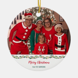 Pajamas Challenge Family Photo Julgransprydnad Keramik