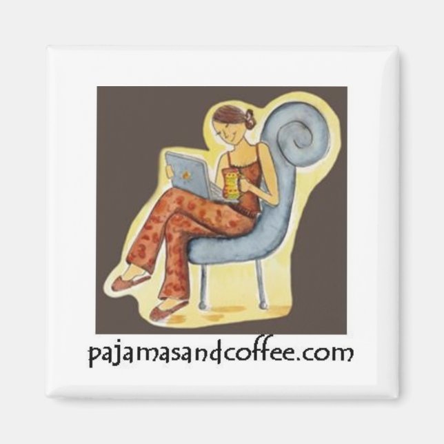 Pajamas & Coffee magnet (Framsidan)