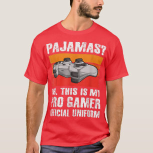 Pajamas No Pros Gamer Funny Video Games Boys Gamin T Shirt