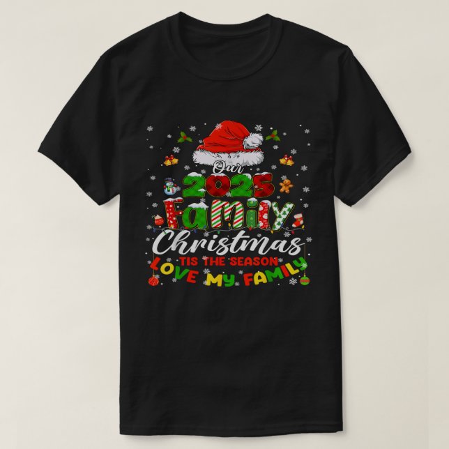 Pajamas Outfit Family Matching Christmas 2025 T Shirt (Design framsida)