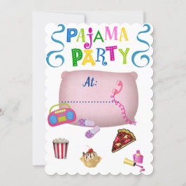 Pajamas party inbjudningar