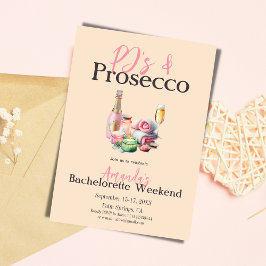 Pajamas Prosecco Spa Bachelorette Party Itinerary Inbjudningar