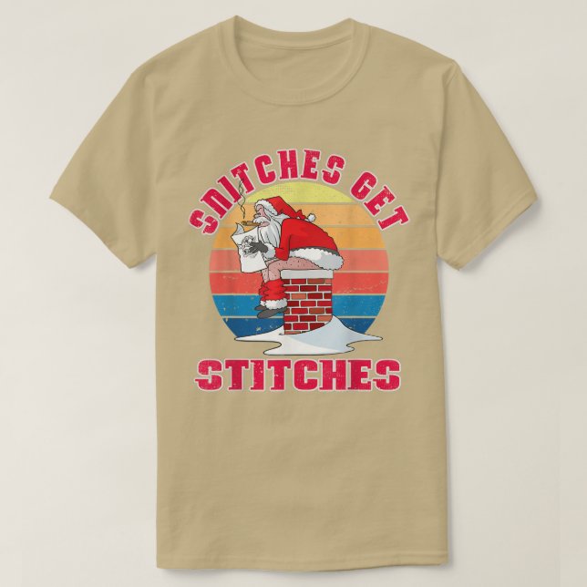 Pajamas Snitches Get för Jultomten-familjen Pajama T Shirt (Design framsida)