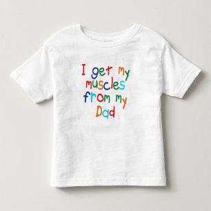 Pajas, jag får mina muskler från min pappa t shirt