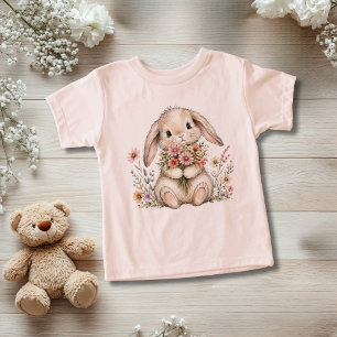 PajasBabyKaninBlommorSmåFlickorGåva T Shirt