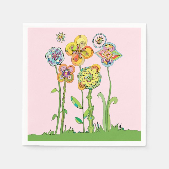 Pajasblommor Pappersservett (Framsidan)