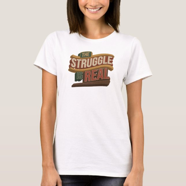 Pajasröda KLIVAN ÄR TUFF T-shirts med modeutskrift (Framsida)