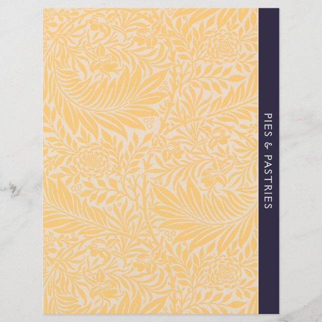 Pajer | Recept Divider | Vintage Guld Blommig (Framsida)