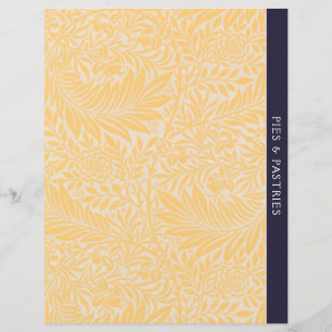 Pajer Recept Divider Vintage Guld Blommig