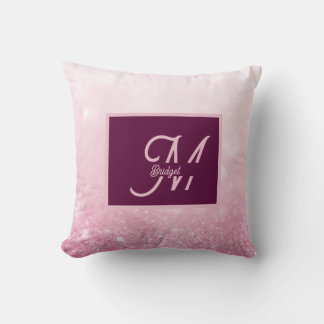 Pajkigt Rosa Feminint Glitter Abstrakt gradient Kudde