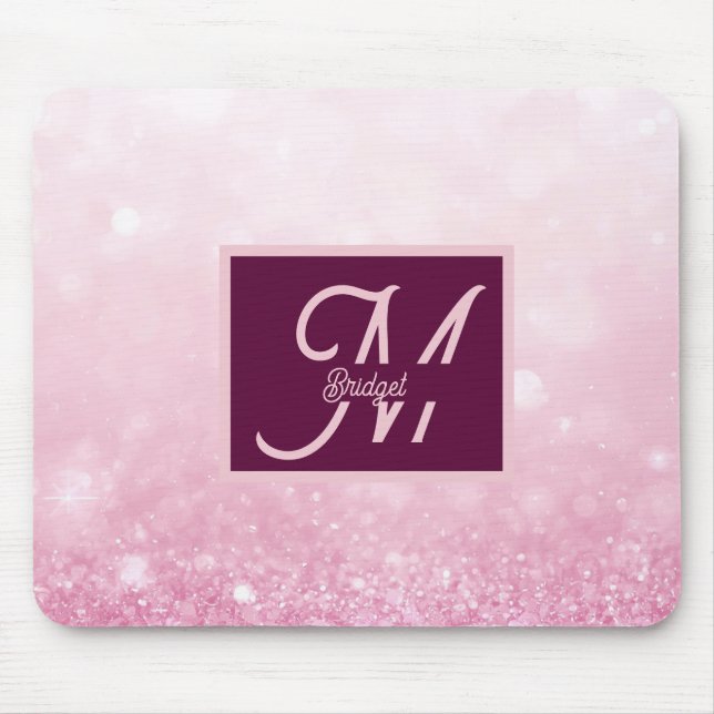 Pajkigt Rosa Feminint Glitter Abstrakt gradient Musmatta (Framsidan)