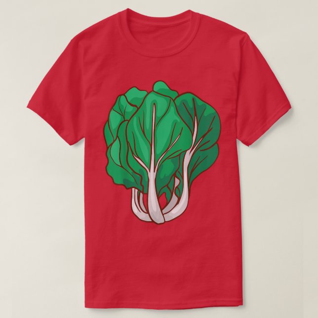 Pak Choi Vegetables Food Vegan Vegetarian T-Shirt (Design framsida)