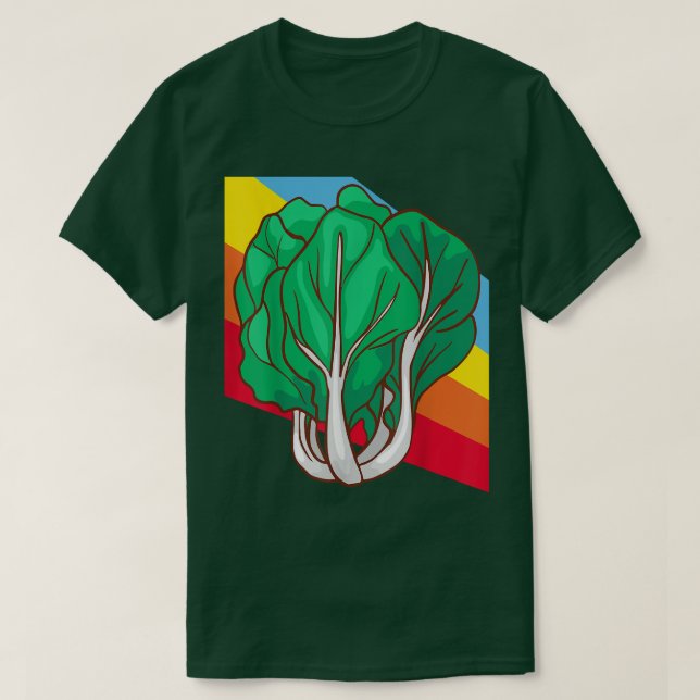Pak Choi Vegetables Food Vegan Vegetarian T Shirt (Design framsida)