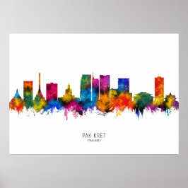 Pak Kret Thailand Skyline Poster