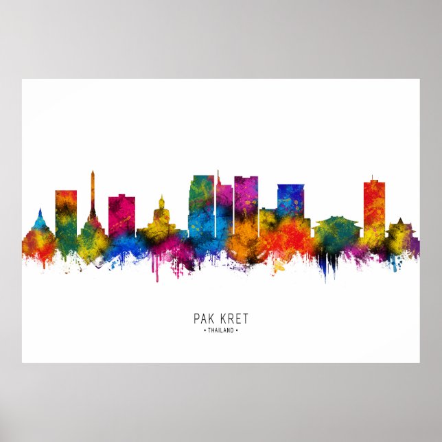 Pak Kret Thailand Skyline Poster (Framsidan)
