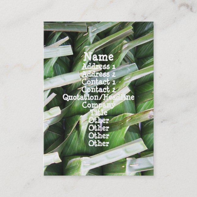 Paket av omslaget Banana Löv Visitkort (Framsida)