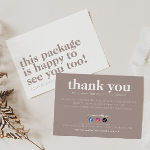 Paket Lycklig för att se You Beige Tack Business Inbjudningar