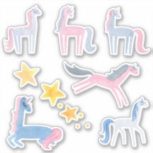 paket med dekal för pastellunicorns