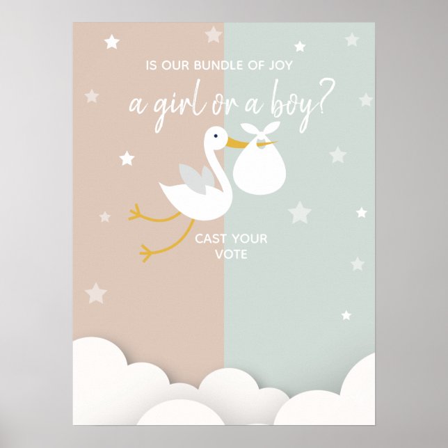 Paket med Genderna Joy Stork - röstning Poster (Framsidan)