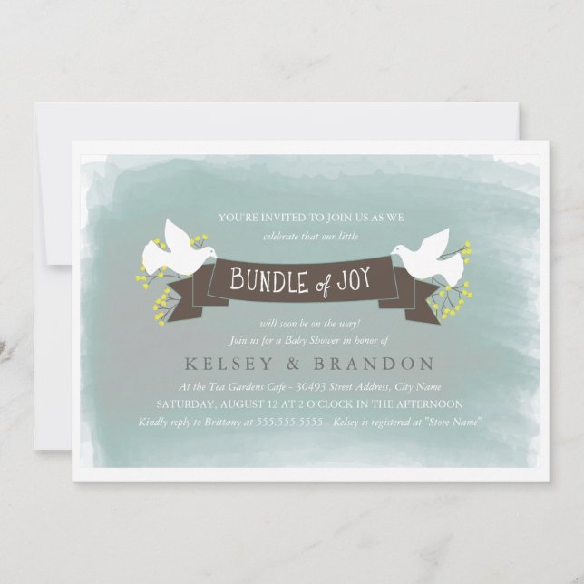 Paket med inbjudan till Joy Baby Shower (Framsida)