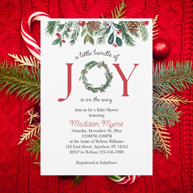Paket med inbjudan till Joy Jul Baby Shower (Skapare uppladdad)