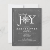 Paket med Joy Chalk Snowflake Winter Baby Shower