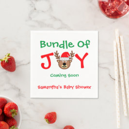 Paket med Joy Jul Baby Shower Pappersservett