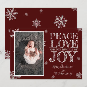 Paket med joy-julfotokort julkort