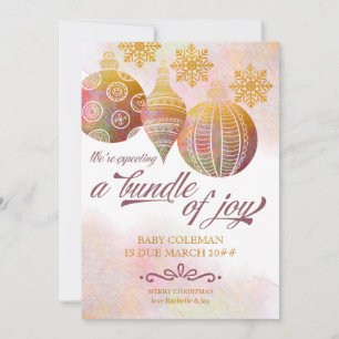 Paket med Joy Photo-julens prydnadsföremål Gravid Meddelande