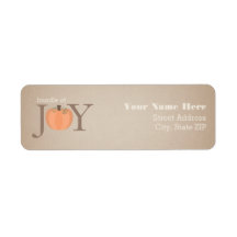 Paket med Joy Pumpkin Baby Shower-adressetikett