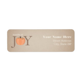 Paket med Joy Pumpkin Baby Shower-adressetikett Returadress Etikett