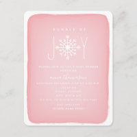 Paket med joy Snowflake Baby Shower - Rosa