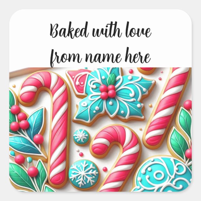 Paket Sticker Fyrkantigt Klistermärke (Framsida)