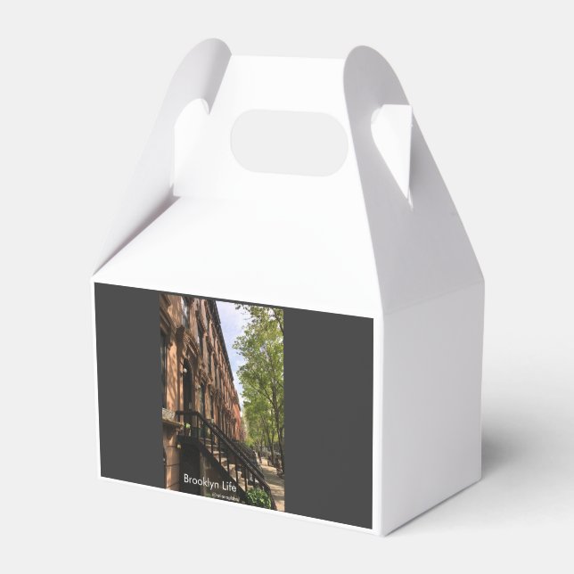 Paketering av Brooklyn Favor Boxes Presentaskar (Framsidan Sidan)