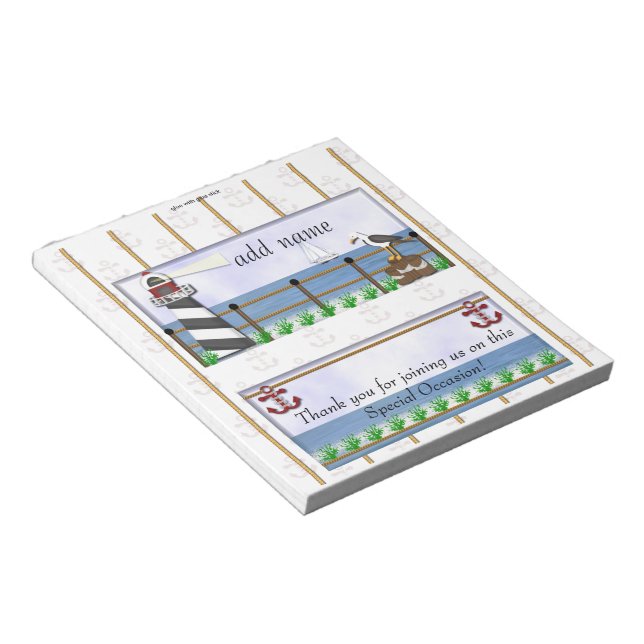 Paketet Nautical Party Candy Pub Wrapper Favor Anteckningsblock (Vinklad)