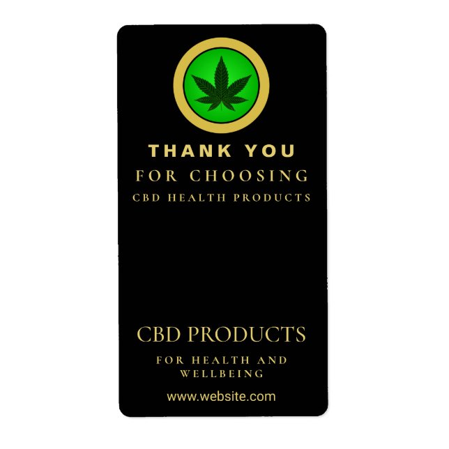 Paketetiketter för CBD-rutor Fraktsedel (Framsidan)