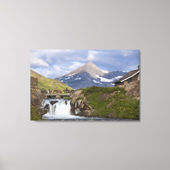 Paketets ledande sträng över bron över canvastryck (Framsida)