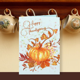 Paketkort för happy thanksgiving-meddelande kort