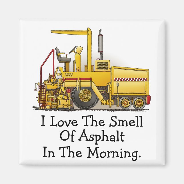 Paking Maskin Square Magnet I Kärlek Asphalt (Framsidan)