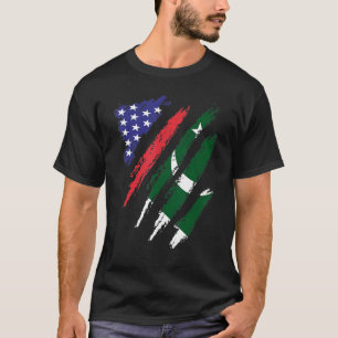 Pakistan American Grown Flagga USA Patriot Heritag T Shirt
