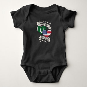 Pakistan American Heart Flaggor Pakistan America T Shirt