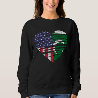 Pakistan Amerikansk Odlad Hjarta USA Patriot Herit T Shirt